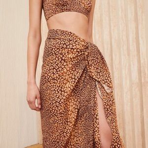Ulla Johnson sarong Paz in Lynx Leopard